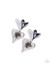 Load image into Gallery viewer, Heart Habitat Black Earrings
