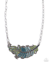Load image into Gallery viewer, Fancy Feather Blue Necklace
