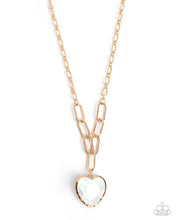 Load image into Gallery viewer, HAUTE Heart White Iridescent Necklace