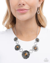 Load image into Gallery viewer, Skewed Squares Brown Necklace