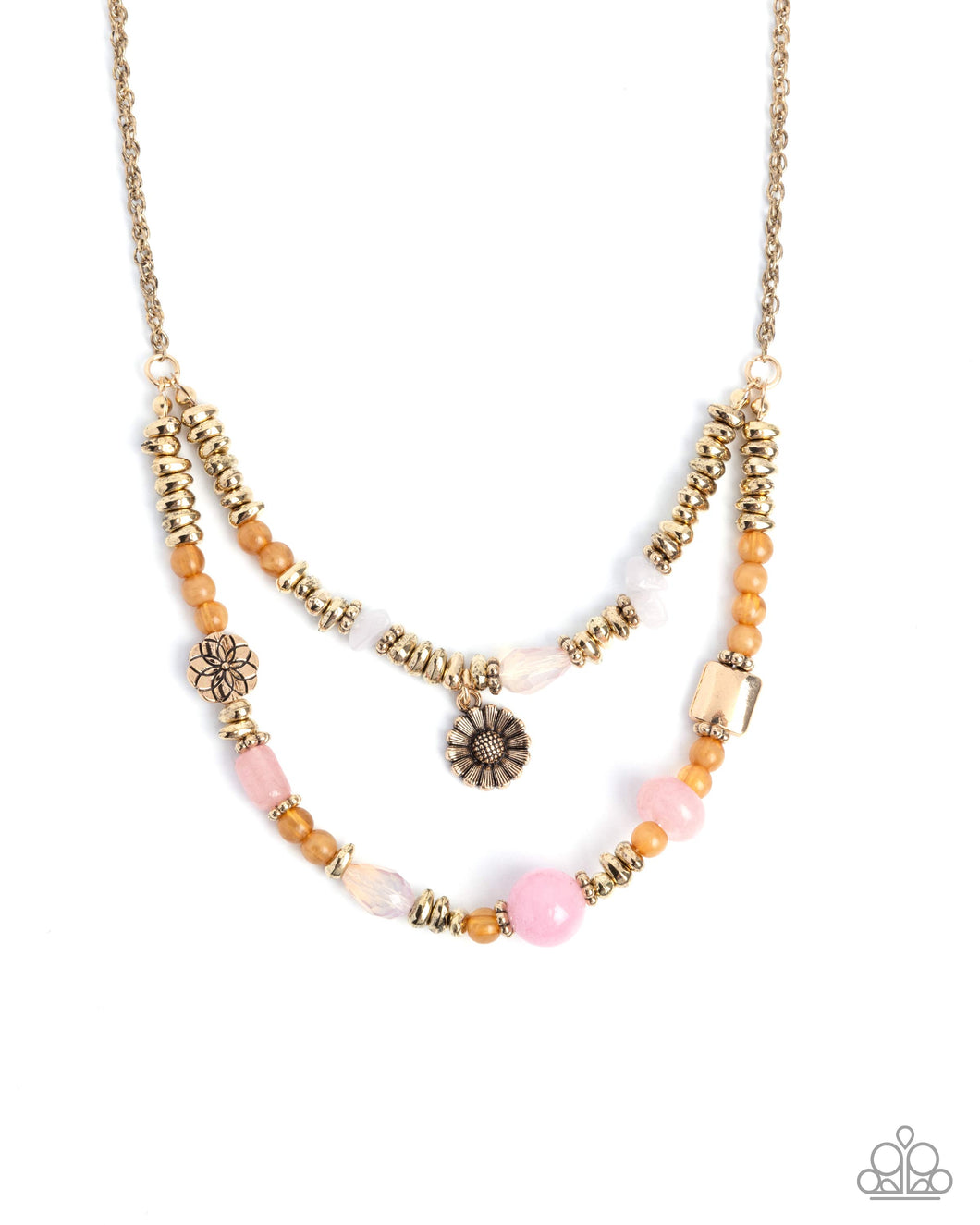 Blooming Barricade Pink Necklace