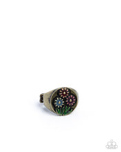 Load image into Gallery viewer, Bouquet Breakthrough Brass Skinny Band Ring