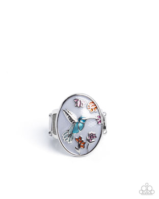 Hummingbird Hope White Ring