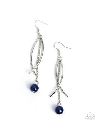 Captivating Curves Blue Earrings