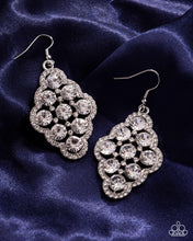 Load image into Gallery viewer, Scalloped Shimmer White Earrings