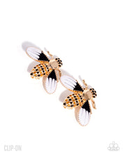 Load image into Gallery viewer, Blissful Bee Gold Clip-On Earrings