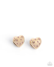 Load image into Gallery viewer, Sweetheart Stars Pink Hinged Hoops