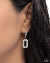 Load image into Gallery viewer, Next-Level Luminescence White Hinged Hoop Earrings