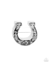 Load image into Gallery viewer, Horseshoe Horizon Blue Brooch