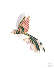 Load image into Gallery viewer, Hummingbird Homage Green Brooch