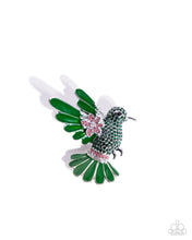 Load image into Gallery viewer, Hummingbird Heirloom Green Brooch