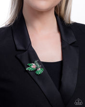 Load image into Gallery viewer, Hummingbird Heirloom Green Brooch