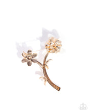 Load image into Gallery viewer, Blooming Boutonniere Gold Brooch