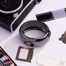 Load image into Gallery viewer, Hammered Hassle Black Hinged Bracelet