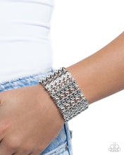 Load image into Gallery viewer, Reflective Rows Silver Bracelet