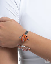 Load image into Gallery viewer, Swimming Serenity Orange Cuff Bracelet