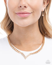 Load image into Gallery viewer, Confident Chevron Gold Necklace