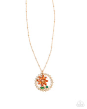 Load image into Gallery viewer, Framing Florals Orange Necklace