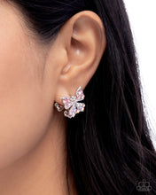 Load image into Gallery viewer, Aerial Apprentice Pink Hinged Hoop Earrings