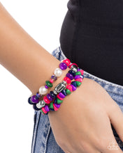 Load image into Gallery viewer, Stirring Stack Purple Bracelet