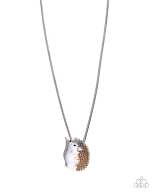 Porcupine Pizzazz Brown Necklace