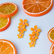 Load image into Gallery viewer, Crack of BLOOM Orange Earrings