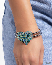 Load image into Gallery viewer, Significant Shimmer Green Hinged Bracelet