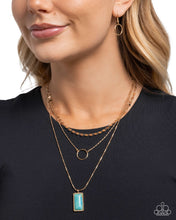 Load image into Gallery viewer, Layered Lyric Green Necklace