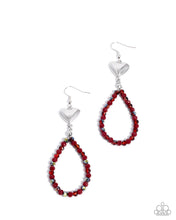 Load image into Gallery viewer, Treasured Teardrops Red Earrings