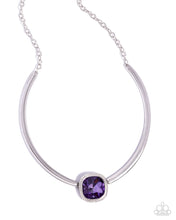 Load image into Gallery viewer, Adorably Asscher Purple Necklace