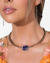 Load image into Gallery viewer, Adorably Asscher Purple Necklace