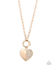 Load image into Gallery viewer, Half-Hearted Hangout Gold Necklace