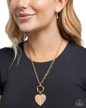 Load image into Gallery viewer, Half-Hearted Hangout Gold Necklace