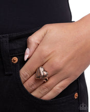 Load image into Gallery viewer, Hint of Heartbreak Copper Skinny Band Ring