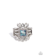 Load image into Gallery viewer, Stately Squares Blue Ring