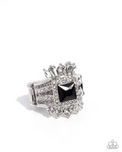 Load image into Gallery viewer, Stately Squares Black Ring
