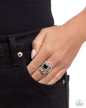 Load image into Gallery viewer, Stately Squares Black Ring