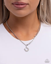 Load image into Gallery viewer, Horseshoe Headline White Necklace