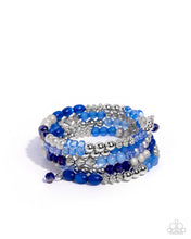 Load image into Gallery viewer, Colorful Compromise Blue Coil Bracelet