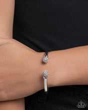 Load image into Gallery viewer, Poetic Pizzazz White Hinged Bracelet