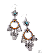 Load image into Gallery viewer, Majestic Mosaic Orange Earrings
