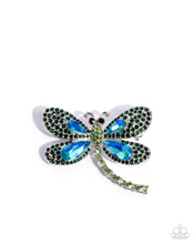 Load image into Gallery viewer, Divine Dragonfly Green Brooch