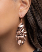 Load image into Gallery viewer, Acutely Abstract Copper Earrings