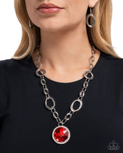 Load image into Gallery viewer, Sophisticated Statement Red Necklace