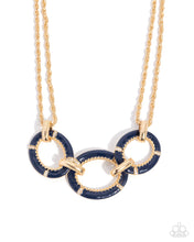 Load image into Gallery viewer, Teamwork Makes the Dream Work Blue Necklace