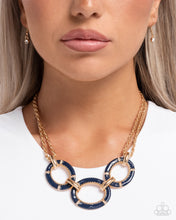 Load image into Gallery viewer, Teamwork Makes the Dream Work Blue Necklace