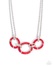 Load image into Gallery viewer, Teamwork Makes the Dream Work Red Necklace