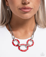 Load image into Gallery viewer, Teamwork Makes the Dream Work Red Necklace