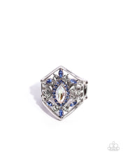 Load image into Gallery viewer, Sophisticated Shield Blue Ring