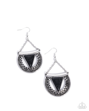 Adorably Ancient Black Earrings